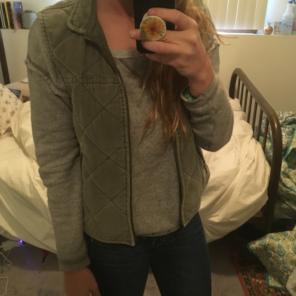 Green corduroy vest